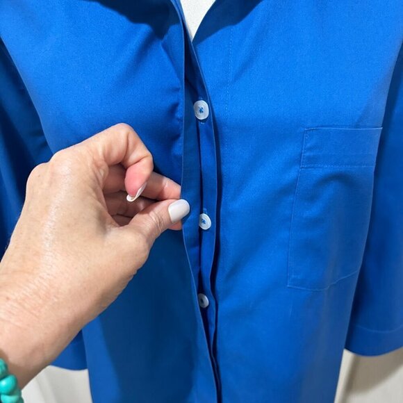 CHICO'S No Iron Blouse Hidden Buttons in Chico's Size 3 Reg Size XL / 16 - Picture 5 of 8